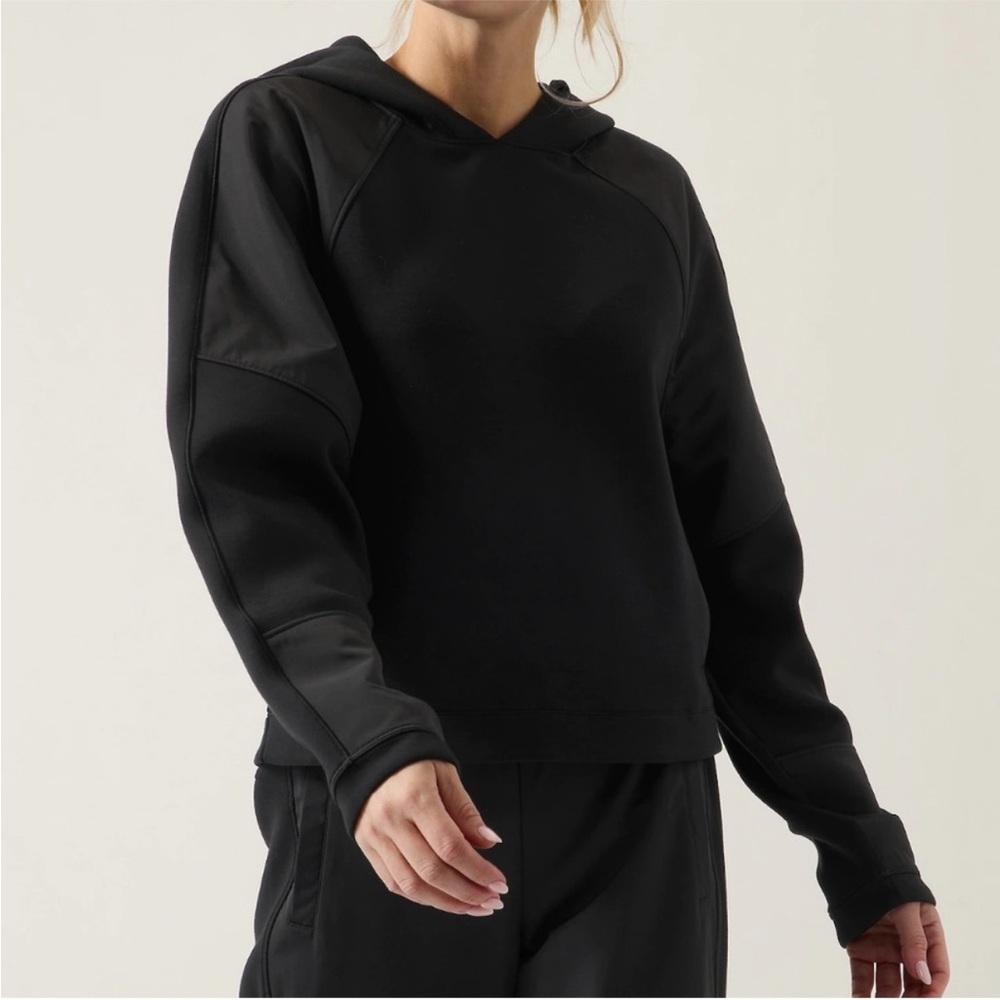 Athleta Get Set Hooded Pullover Sweatshirt Nwot Size Xs Oversized